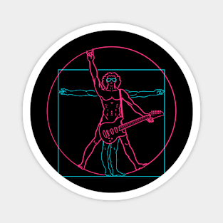 Vitruvian Man Rock Star Magnet